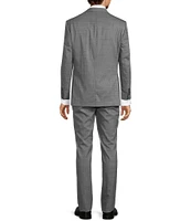 Hickey Freeman Classic Fit Flat Front Tonal Windowpane 2 Piece Suit