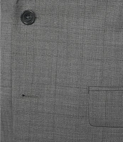 Hickey Freeman Classic Fit Flat Front Tonal Windowpane 2 Piece Suit