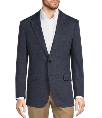 Hickey Freeman Classic Fit Herringbone Knit Pattern Sport Coat