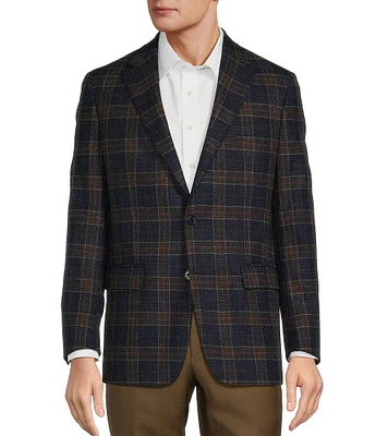 Hickey Freeman Classic Fit Plaid Print Sport Coat