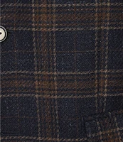 Hickey Freeman Classic Fit Plaid Print Sport Coat