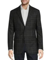 Hickey Freeman Classic Fit Plaid Pattern Sport Coat