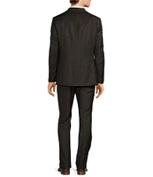 Hickey Freeman Classic Fit Pleated Plaid Pattern 2-Piece Suit