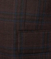 Hickey Freeman Classic Fit Windowpane Pattern Sport Coat