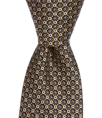 Hickey Freeman Connected Links 3 1/4#double; Woven Silk Tie