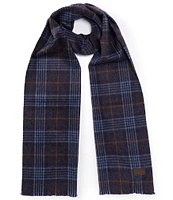 Hickey Freeman Glen Plaid/Windowpane Plaid Double-Face Cashmere Scarf