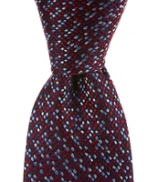 Hickey Freeman Micro Dot Printed 3 1/4#double; Woven Silk Tie