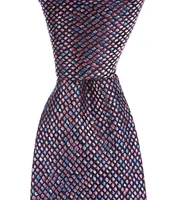 Hickey Freeman Micro Dot Printed 3 1/4#double; Woven Silk Tie