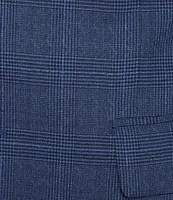 Hickey Freeman Modern Fit Flat Front Notch Lapel Plaid 2 Piece Suit