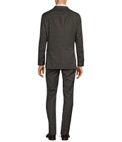 Hickey Freeman Modern Fit Flat Front Plaid Pattern 2-Piece Suit