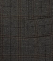 Hickey Freeman Modern Fit Flat Front Plaid Pattern 2-Piece Suit