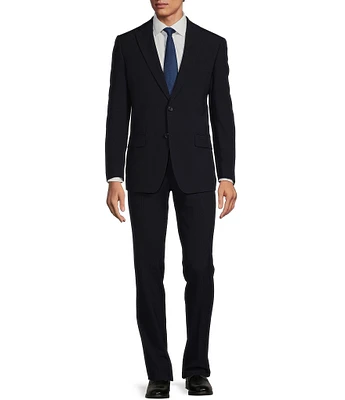 Hickey Freeman Modern Fit Flat Front Seersucker Pattern 2-Piece Suit