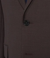 Hickey Freeman Modern Fit Flat Front Peak Lapel Solid 2-Piece Suit
