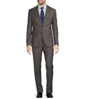 Hickey Freeman Modern Fit Flat Front Solid 2-Piece Suit