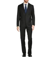 Hickey Freeman Modern Fit Flat Front Solid 2-Piece Suit