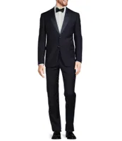 Hickey Freeman Modern Fit Flat Front Solid 2-Piece Tuxedo Suit