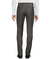 Hickey Freeman Modern Fit Flat-Front Solid Dress Pants