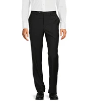 Hickey Freeman Modern Fit Flat-Front Solid Dress Pants