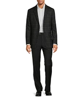 Hickey Freeman Modern Fit Flat-Front Solid Dress Pants