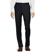 Hickey Freeman Modern Fit Flat-Front Solid Dress Pants