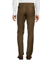 Hickey Freeman Modern Fit Flat-Front Solid Dress Pants