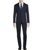 Hickey Freeman Modern Fit Flat Front Stripe Pattern 2-Piece Suit