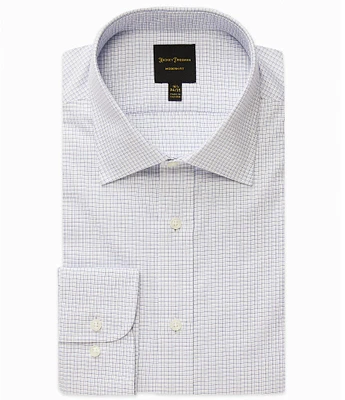 Hickey Freeman Modern-Fit Spread Collar Checked Woven Dress Shirt