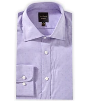 Hickey Freeman Modern Fit Spread Collar Medallion Dobby Dress Shirt