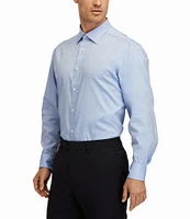 Hickey Freeman Modern Fit Spread Collar Solid Dress Shirt