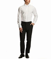 Hickey Freeman Modern Fit Spread Collar Solid Dress Shirt