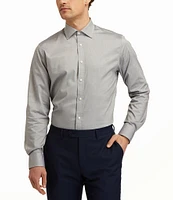 Hickey Freeman Modern Fit Spread Collar Solid Dress Shirt