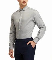 Hickey Freeman Modern Fit Spread Collar Solid Dress Shirt