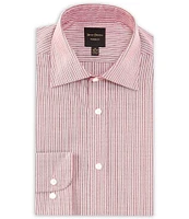 Hickey Freeman Modern Fit Spread Collar Striped Dress Shirt