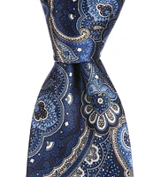 Hickey Freeman Printed Paisley 3 1/4#double; Silk Tie