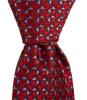 Hickey Freeman Pyramid Neat 3 1/4#double; Woven Silk Tie