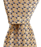 Hickey Freeman Pyramid Neat 3 1/4#double; Woven Silk Tie