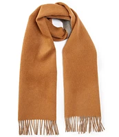 Hickey Freeman Solid Double Face Merino Wool Scarf