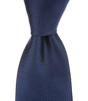 Hickey Freeman Solid Textured 3#double; Woven Silk Tie