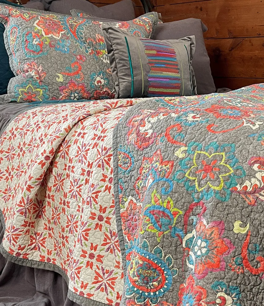 Paseo Road by HiEnd Accents Abbie Western Floral Paisley Pattern Quilt Mini Set