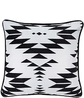 HiEnd Accents Amelia Black & White Geometric Jacquard Euro Sham