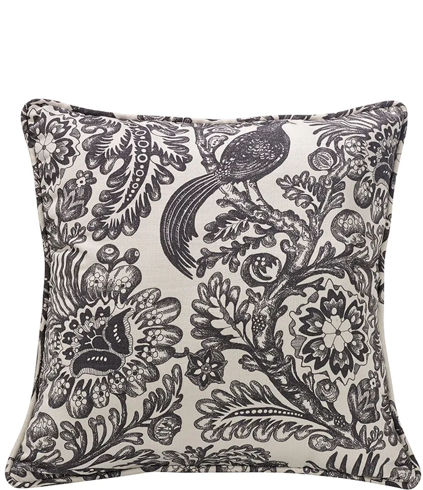 HiEnd Accents Augusta Bird & Floral Toile Euro Sham