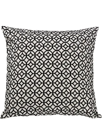 HiEnd Accents Augusta Cut Velvet Geometric Pattern Euro Sham