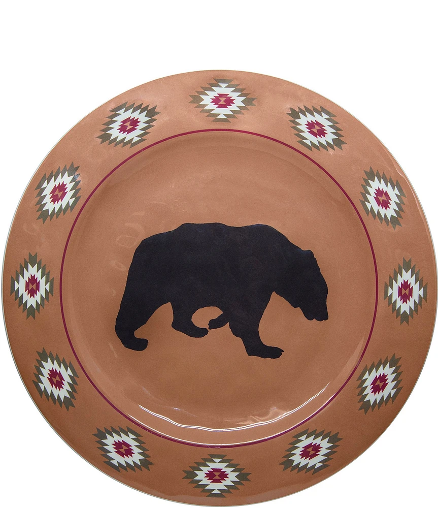 HiEnd Accents Bear Melamine Dinner Plate, Set of 4