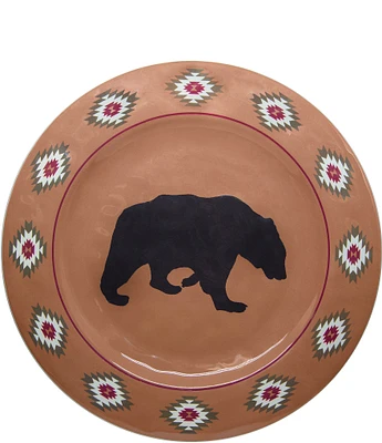 HiEnd Accents Bear Melamine Dinner Plate, Set of 4