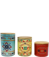 HiEnd Accents Bonita Floral Canister 3-Piece Set