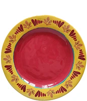 HiEnd Accents Bonita Melamine Collection Dinner Plate, Set of 4