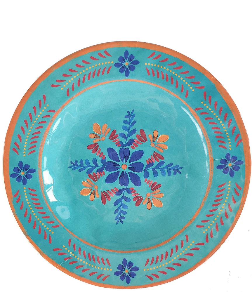 HiEnd Accents Bonita Melamine Collection Salad Plate, Set of 4