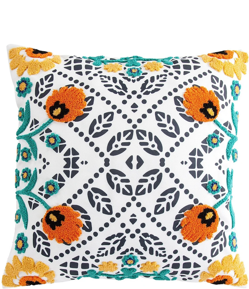 Paseo Road by HiEnd Accents Bonita Floral Motif Outdoor Pillow