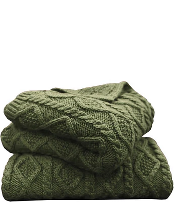 HiEnd Accents Chunky Cable Knit Throw