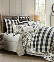 HiEnd Accents Camille Black Buffalo Check Duvet Cover Mini Set